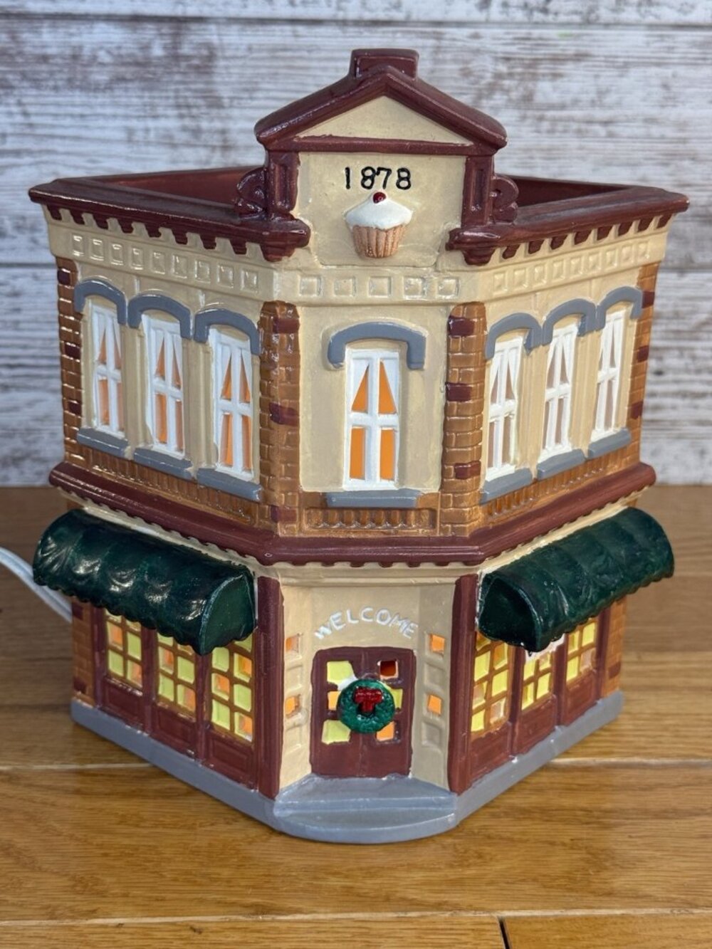Dept 56 Original Snow Village Bakery 1986 W/Box, Cord & Bulb *READ